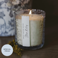 *NEW* Stress Relief 12 oz Soy Candle, Blue Tinted Floral Jar