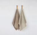 Taupe Waffle Weave Tea Towel Set (Set of 2)