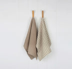 Taupe Waffle Weave Tea Towel Set (Set of 2)