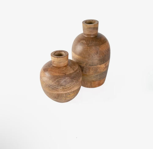 Artisan Mango Wood Vase
