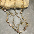 Whispering Bronze Dragonfly Layered Necklace