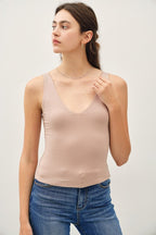 Essential Double-Lined V-Neck Tank