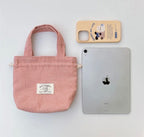 Corduroy Drawstring Mini Bag