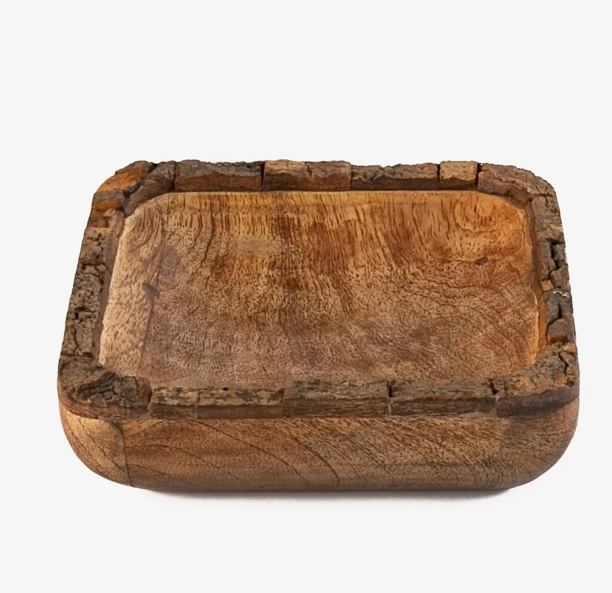 Rustic Mango Wood Bark Bowl