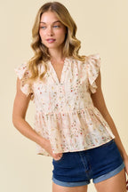 Willow Ruffle Sleeve Top