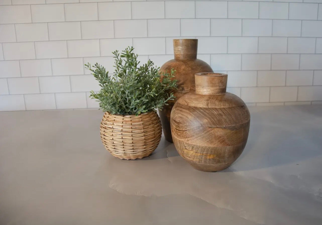 Artisan Mango Wood Vase