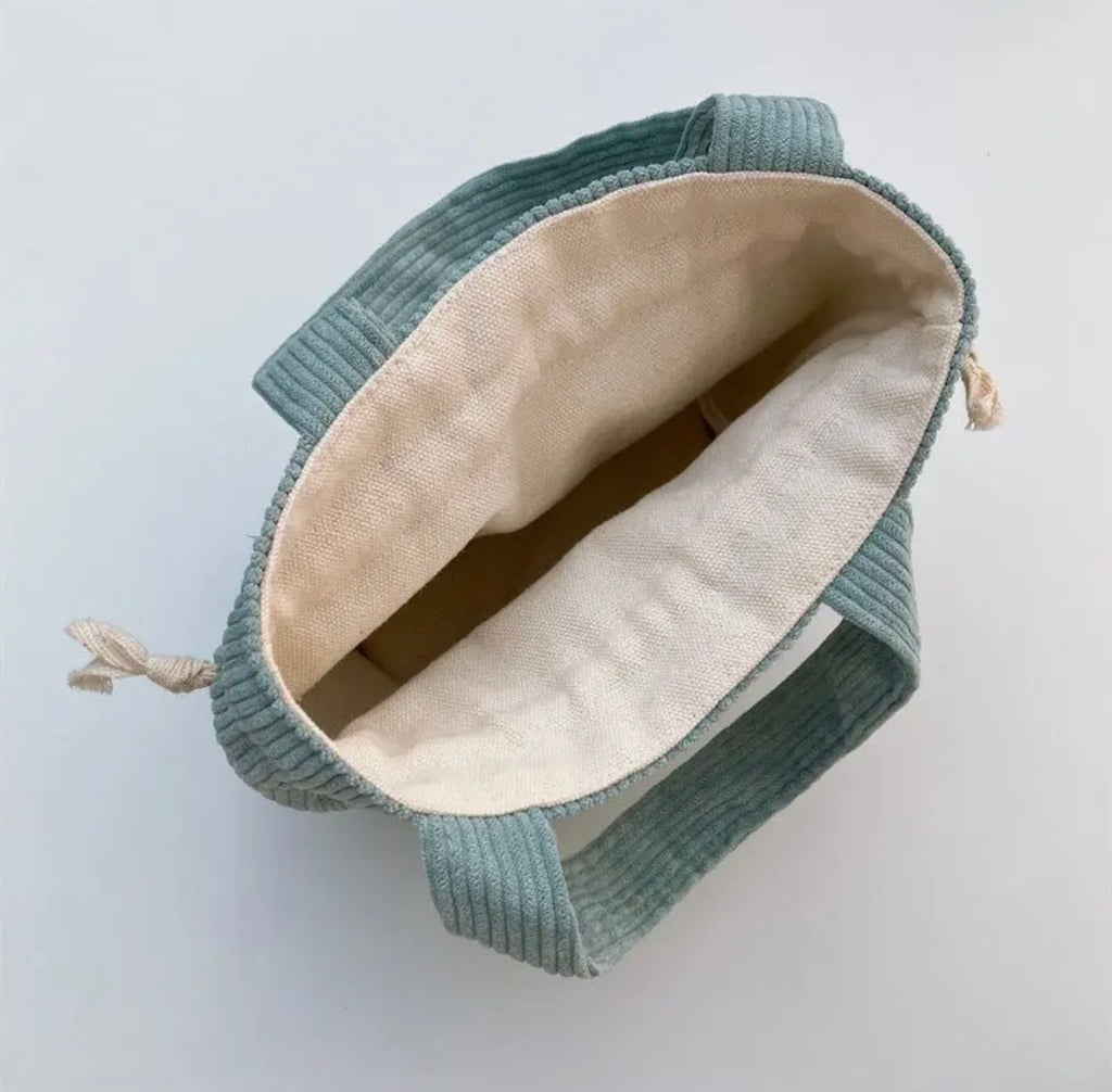 Corduroy Drawstring Mini Bag