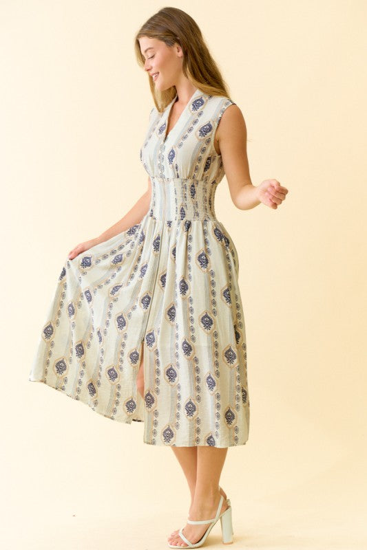 Meadow Zip Midi Dress