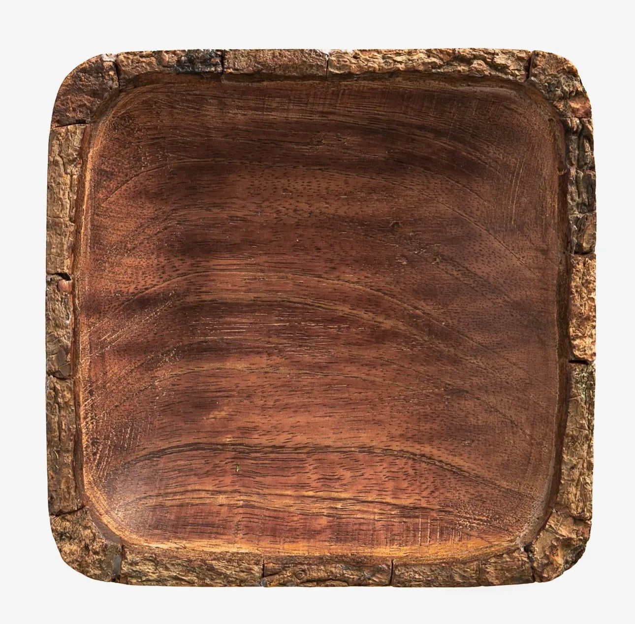 Rustic Mango Wood Bark Bowl