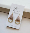Blush Leather Loop Earrings